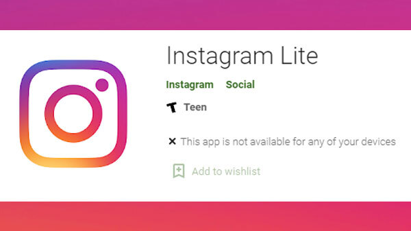 What is missing in Instagram lite ?