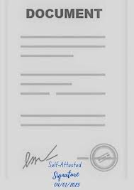 Which side of the document should you self attested?